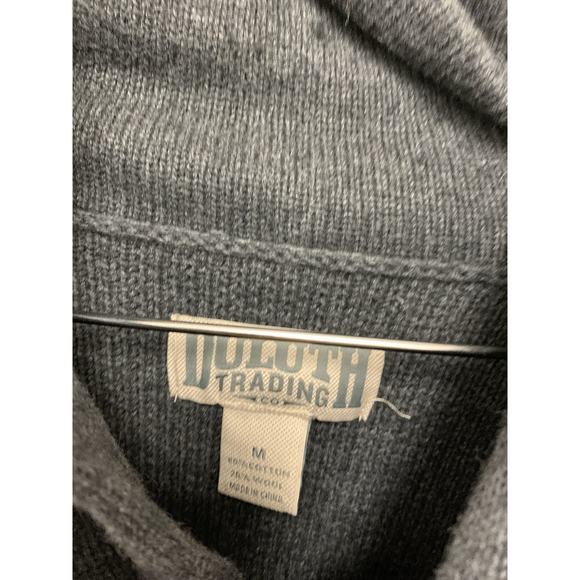 Duluth Trading Co. Mens M High Neck Infantry Sweater, Grey, Wool Blend - Picture 2 of 3